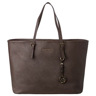 MICHAEL Michael Kors 'Jet Set' Medium Dark Brown Leather Tote Bag MICHAEL Michael Kors Designer Handbags