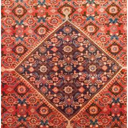 Persian Hand knotted Red/Navy Mahal Wool Rug (10' x 13'5) 7x9   10x14 Rugs
