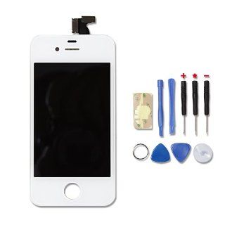 For iPhone 4S White Replacement Part   LCD and Touch Screen Digitizer Assembly + 7 Pieces Tool Set for iPhone 4S At&t Verizon CDMA GSM Cell Phones & Accessories