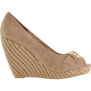 Women's Sam & Libby Mara Dark Natural Fabric Sam & Libby Wedges