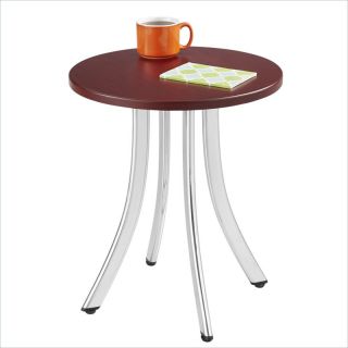 Safco Decori Wood Side Table Short in Silver and Mahogany   5098MH