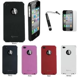 rooCASE 3 in 1 Original Slim Shell Case with Stylus and Screen Protector for iPhone 4 (Fits AT&T & Verizon) rooCASE Cases & Holders