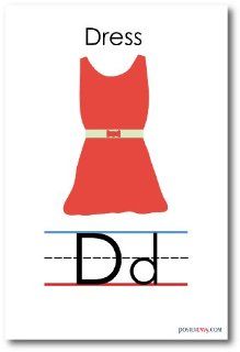 The Letter D   Dress Spelling   NEW Classroom Poster  Teaching Materials 