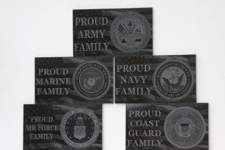 Black Marble Engraved Military Family Plaque Army Navy Air Force Marines Coast Guard   Decorative Plaques