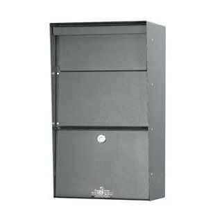 Wall Mount Vertical Letter Locker Mailbox Gray   Security Mailboxes  