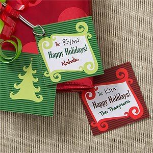 Personalized Christmas Present Gift Tags   Happy Holidays Health & Personal Care