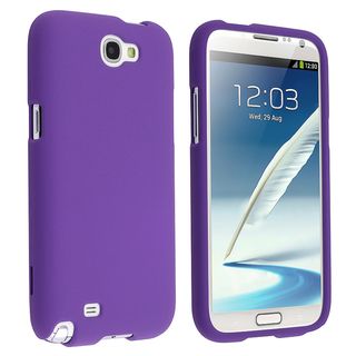 BasAcc Purple Rubber Coated Case for Samsung Galaxy Note II N7100 BasAcc Cases & Holders