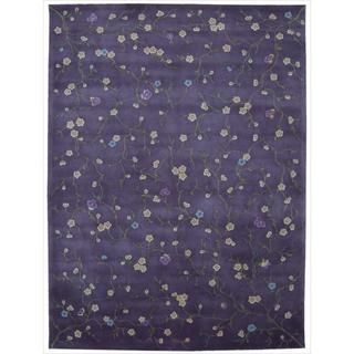 Nourison Hand tufted Julian Floral Purple Rug (8' x 11') Nourison 7x9   10x14 Rugs