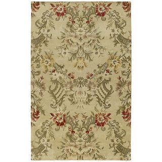 St. Joseph Sand Floral Hand tufted Wool Rug (8' x 10') 7x9   10x14 Rugs