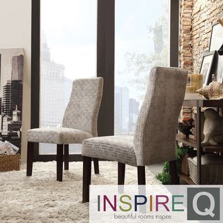INSPIRE Q Marcey Grey Link Wave Back Dining Chair (Set of 2) INSPIRE Q Dining Chairs