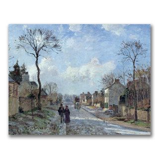 Camille Pissarro 'The Road to Louveciennes' Canvas Art Trademark Fine Art Canvas