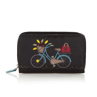 Bailey & Quinn Black leather bicycle stitch purse
