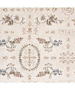 Nourison Hand knotted Legacy Trapunto Ivory Wool/Silk Rug (8'6 x 11'6) Nourison 7x9   10x14 Rugs