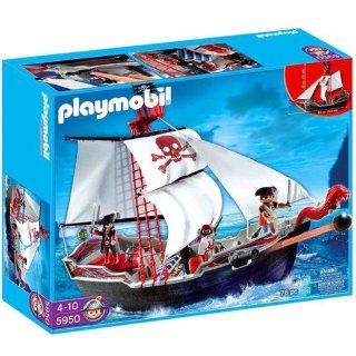 Playmobil Pirates Set #5950 Skull Bones Pirate Ship Toys & Games