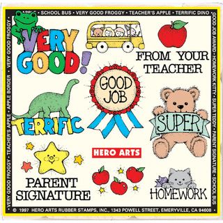 Hero Arts Mounted Stamp 3.25"X3.25" Stamps For Teacher Stamps Hero Arts Wood Stamps