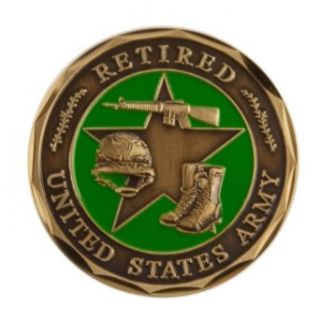 Proud U.S. Army Coin (1)   Green Retired OSFM at  Mens Clothing store