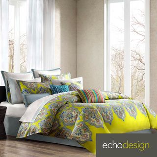 Echo Rio 3 piece Cotton Comforter Set with Optional Euro Sham Sold Separately Echo Comforter Sets