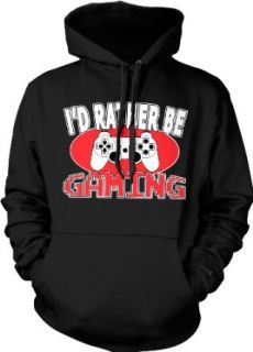 I'd Rather Be GAMING Hooded Pullover Sweatshirt Clothing