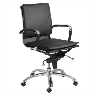 Eurostyle Gunar Pro Low Back Office Chair in Black/Chrome   01263BLK