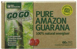 Rio  Gogo Guarana 500mg, Provides Energy, Reduces Mental Fatigue   60 Caps Health & Personal Care