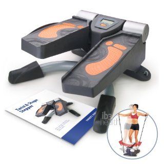 Twist away those extra inches. Shape and tone your muscles. This lateral thigh trainer is an improvement to our popular air stepper. It is a 27 lb metal whole body exerciser to support 250lb users. With the unique left to right pivoting motions, it has an 