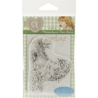 Stampavie Sarah Kay Clear Stamp Juliet In The Field of Nasturtiums Clear & Cling Stamps