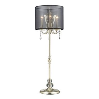 Andover 3 light Silver Leaf Tall Buffet Lamp Dimond Lighting Table Lamps