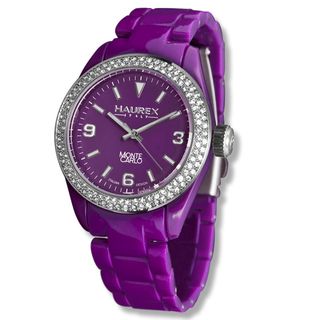 Haurex Women's 'Monte Carlo' Crystals accented Purple Watch Haurex Women's Haurex Watches
