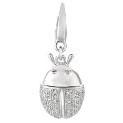 Sterling Silver Diamond Accent Ladybug Charm Diamond Charms
