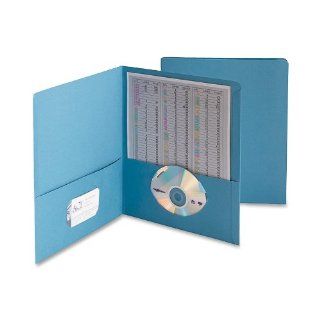 Smead Two Pocket Folder, Letter Size, Blue, 25 Per Box (87852)  Office Filing Supplies 