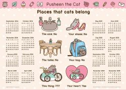 Pusheen the Cat 2014 15 Calendar Poster (Calendar) General