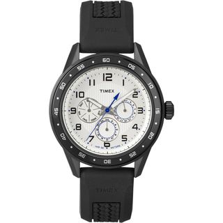 Timex Men's T2P045 Fashion Multifunction Off White Dial Black Watch Timex Men's Timex Watches