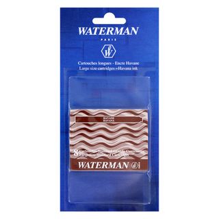 Waterman Havana Brown Fountain Pen Ink Cartridges (Pack of 8) Waterman Fountain Refills