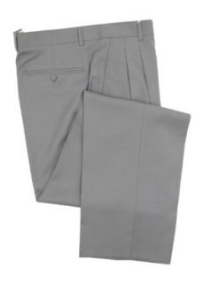 Sancanali Mens Pleated Light Gray Italian 120s Wool Dress Pants   Size 38 at  Men�s Clothing store
