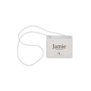 Sparco Products Products   Name Badges, Hanging Style, 3"x4", 50/BX, Plain White   Sold as 1 BX   Make employee name badges quickly and easily with Hanging Name Badges. Includes durable cord so badge can hang comfortably around the neck. Made of 