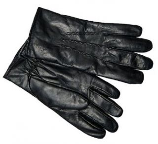 Gear For Professionals Men's Elastic at Wrist Leather Gloves Black Large at  Mens Clothing store