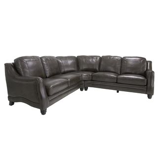 Moore Java Brown Italian Leather Sectional Sofa Sectional Sofas