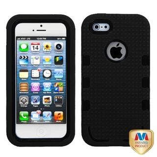 BasAcc Black TUFF eNUFF Hybrid Phone Case for Apple iPhone 5 BasAcc Cases & Holders