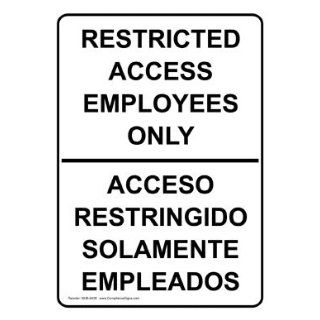Restricted Access Employees Only Sign NHB 8408 Restricted Access  Business And Store Signs 