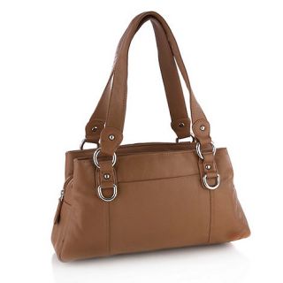 The Collection Tan leather three compartment shoulder bag