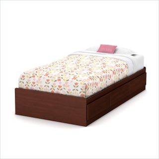 South Shore Summer Breeze Twin Mates Bed in Royal Cherry   3746212