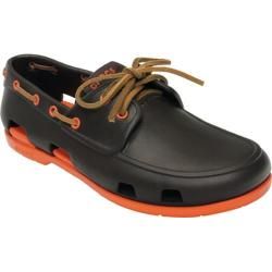 Men's Crocs Beach Line Boat Shoe Espresso/Orange Crocs Loafers