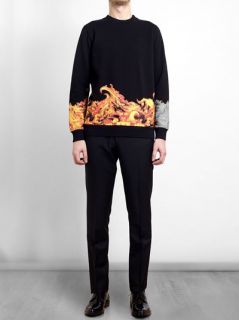 Givenchy Fire Printed Cotton Sweatshirt