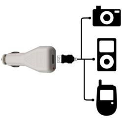 BasAcc White Universal USB Car Charger for Apple BasAcc Cell Phone Chargers