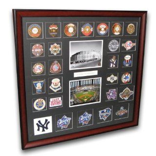 MLB New York Yankees World Series Framed Patch Collection  Sports Related Collectibles  Sports & Outdoors