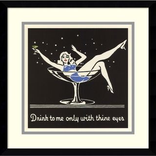 Retro Series 'Drink to me only with thine eyes' Framed Art Print Prints