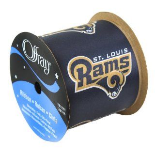 ST. LOUIS RAMS RIBBON ST. LOUIS RAMS HAIRBOW RIBBON, CRAFTING RIBBON, GIFT WRAP RIBBON 2 1/2" WIDTH NFL RIBBON  Sports Related Merchandise  Sports & Outdoors