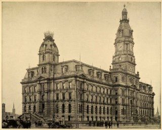 1899 Print Court House Louisville Kentucky Architecture Famous Historic Landmark   Original Halftone Print  