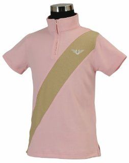 TuffRider Girl's Kyle Kwik Dry Short Sleeve Polo Shirt  Equestrian Riding Shirts  Sports & Outdoors