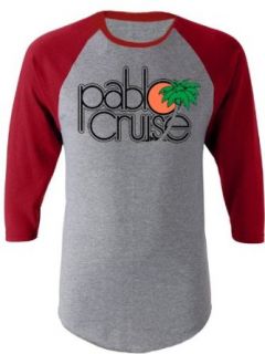 Step Brothers Pablo Cruise Adult Gray and Maroon Raglan T Shirt Clothing